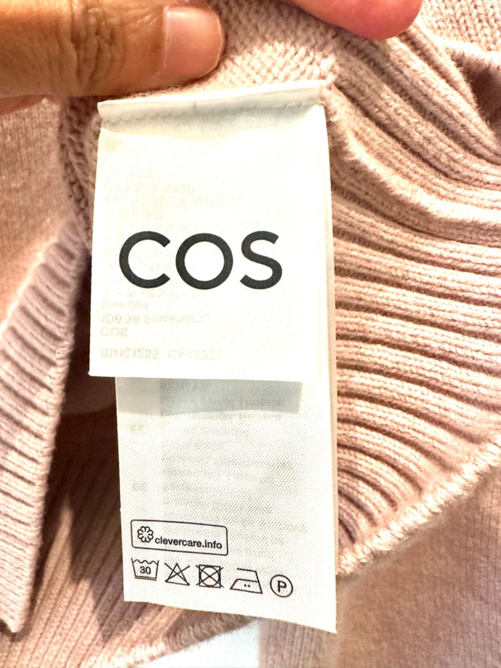 COS Merino Wool Cardigan in Light Pink size S, EUC. - Picture 5 of 7